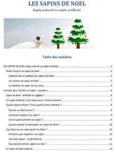 Le guide des sapins de Noël à télécharger