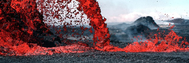 volcans éruptions lave