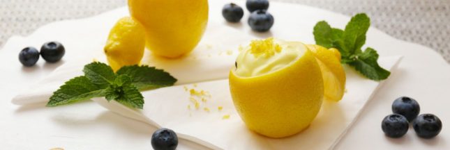 Un dessert au citron givré
