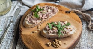 Rillettes végétales aux noix et lentilles corail