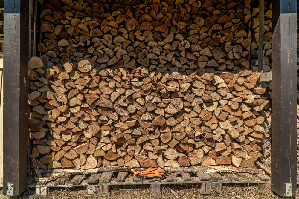 Ranger et stocker le bois de chauffage  Construire abri bois, Abri bois,  Bois de chauffage