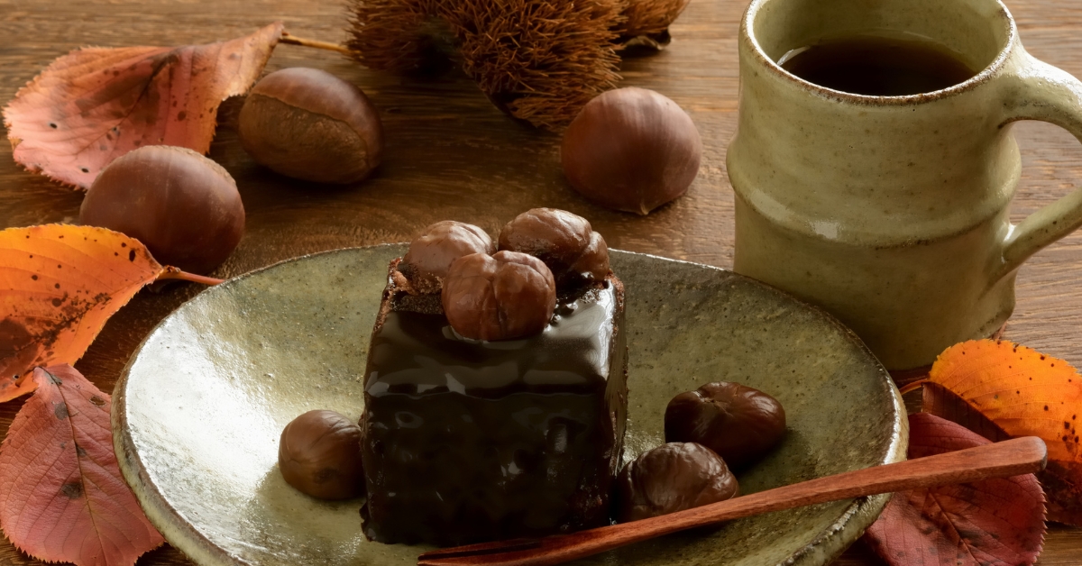 Petits gâteaux moelleux au chocolat et aux châtaignes