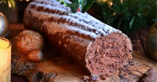 Recette de la bûche de Noël vegan à la crème de marron